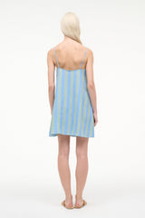 LAURA LINEN MINI DRESS | SEAPORT STRIPE