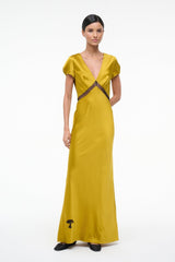 SAB SILK DRESS | TURMERIC
