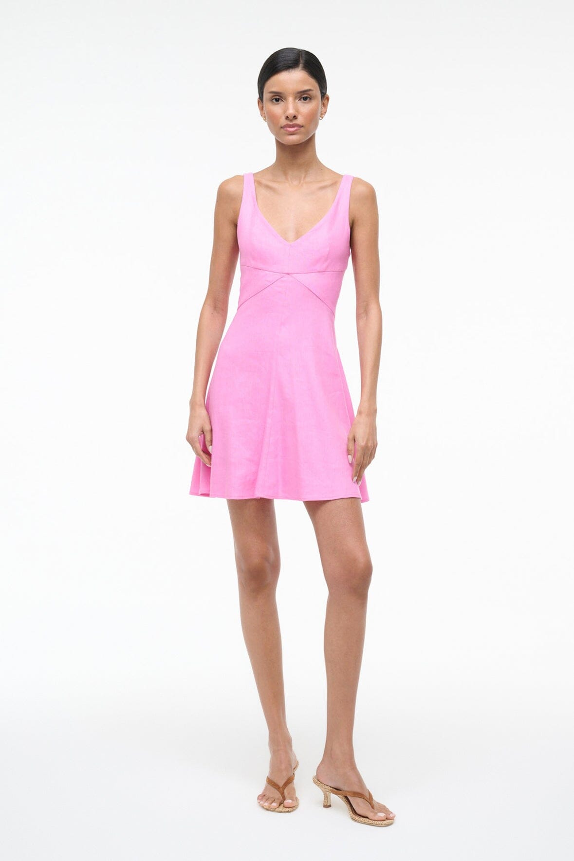 MADISON LINEN MINI DRESS | ORCHID