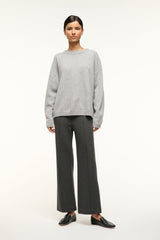 SERRANO CASHMERE RELAXED CREW | HEATHER GREY