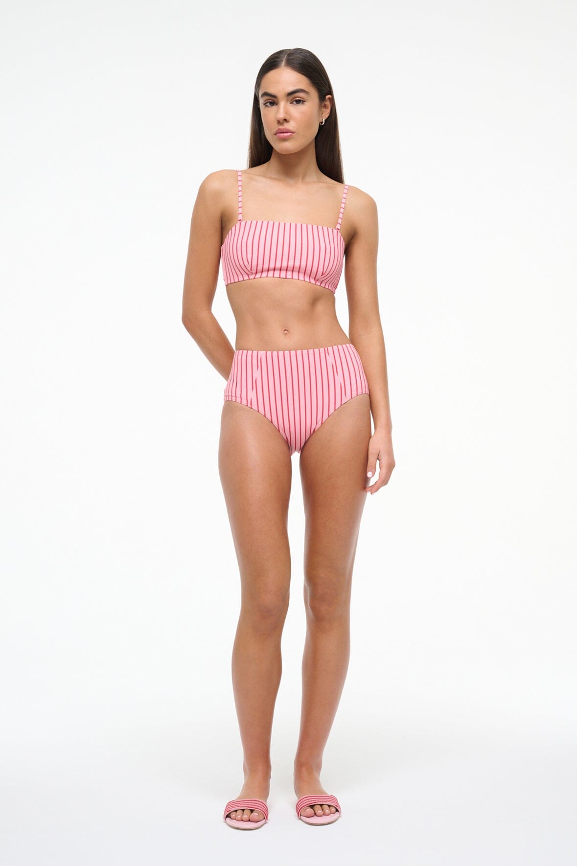DEVON HIGH RISE BIKINI BOTTOM | MONTAUK STRIPE
