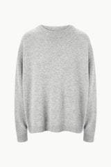 SERRANO CASHMERE RELAXED CREW | HEATHER GREY
